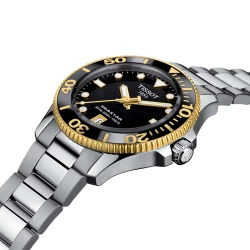 Tissot Seastar 1000 36mm Black & Yellow Gold PVD Watch Angled View