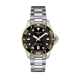 Tissot Seastar 1000 36mm Black & Yellow Gold PVD Watch