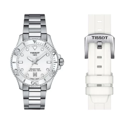 Tissot Seastar 1000 36mm Bracelet and White Strap