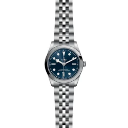 Tudor Black Bay 36 with blue dial watch full length