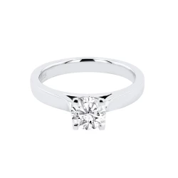 Venus Platinum & Diamond Solitaire Engagement Ring Flat