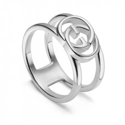 Gucci Silver Interlocking collection Ring - 9mm