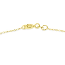Yellow Gold Trace Chain & Open Flower Bracelet Clasp