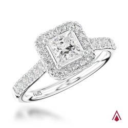 Skye Platinum & 0.40ct Princess Diamond Cluster Engagement Ring