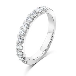 Platinum & 0.50ct Diamond Claw Set Wedding Ring