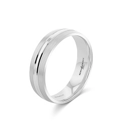 Platinum 6mm Satin & Polished Wedding Ring