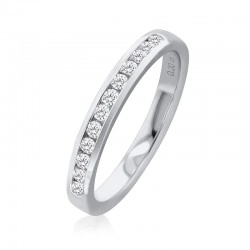 Platinum & 0.20ct Diamond Channel Set Wedding Ring
