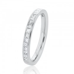 Platinum & 0.50ct Princess Cut Diamond Wedding Ring