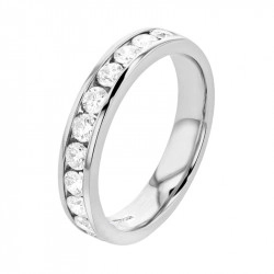 Platinum & 0.75ct Diamond Channel Set 4mm Wedding Ring