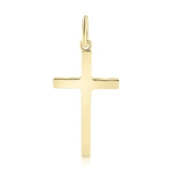 18ct Yellow Gold Solid 20 x 12mm Cross Pendant