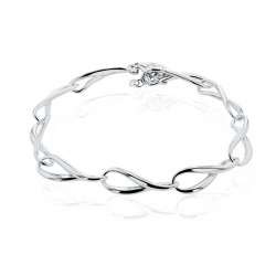 Silver Infinity Link 19cm Bracelet