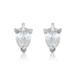 18ct White Gold 0.62ct Pear Cut Diamond Earrings