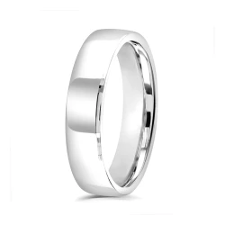 18ct White Gold 5mm Plain Wedding Ring