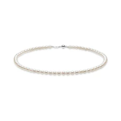 18ct White Gold Classic 6-6.5mm Akoya Pearl Necklace