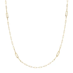 18ct Yellow Gold Fancy Oval Link Necklace