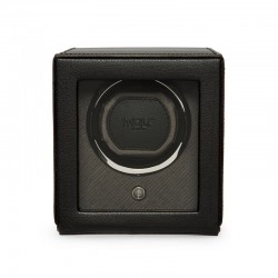 WOLF Cub Single Watch Winder with Cover in Black