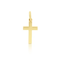 9ct Yellow Gold 15mm Solid Cross Pendant