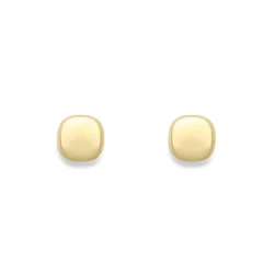 9ct Yellow Gold 7mm Cushion Stud Earrings