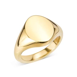 9ct Yellow Gold Oval 15 x 12mm Signet Ring