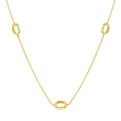 9ct Yellow Gold Oval Link & Chain Necklace
