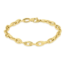 9ct Yellow Gold Oval Link Chain Bracelet