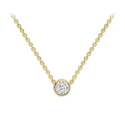 18ct Yellow Gold & 0.05ct Diamond Slider Necklace