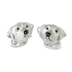 Deakin & Francis Sterling Silver Labrador Dog Cufflinks