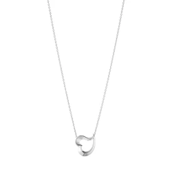 Georg Jensen Love Leaf Heart Silver Necklace