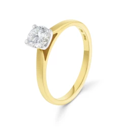 Grace 18ct Yellow Gold & 0.56ct Diamond Solitaire Ring