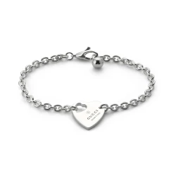 Gucci Trademark Silver Chain Bracelet