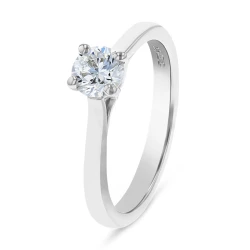 KC Collection Platinum & 0.51ct Diamond Solitaire Engagement Ring
