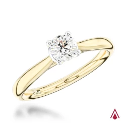 Open Tulip 18ct Yellow Gold 0.45ct Diamond Solitaire Ring