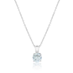 Platinum & 0.91ct Diamond Solitaire Necklace