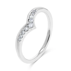 Platinum & Diamond Wishbone Tiara Ring