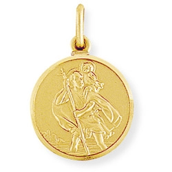 9ct Yellow Gold 16 x 16mm St Christopher Pendant