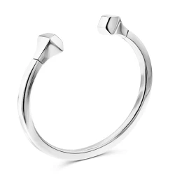 Silver Gents Angled Ends Torc Bangle