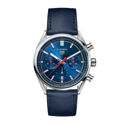 TAG Heuer Carrera Chronograph 42mm Blue Dial Strap