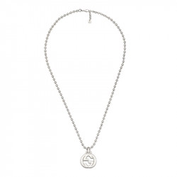 Gucci Interlocking Silver Boule Necklace