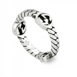 Gucci Interlocking Silver Ring