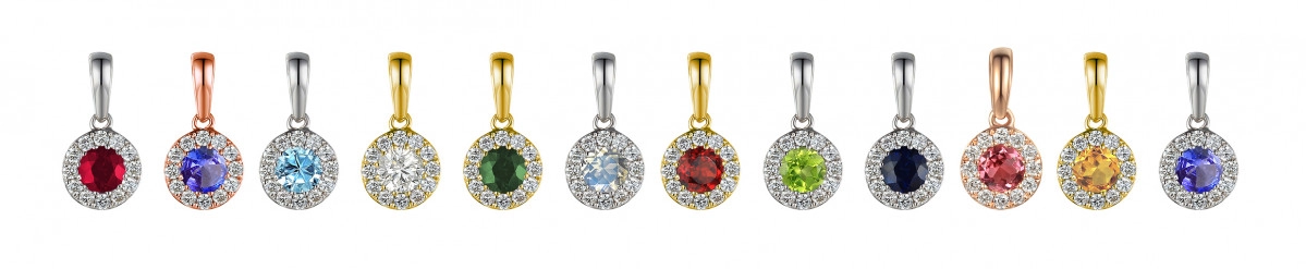 An earring assortment of the Baker Brothers birthstone range