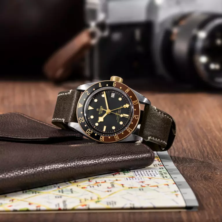 Black Bay GMT S&G on a leather strap