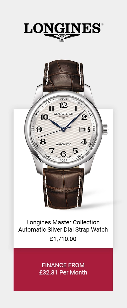 Longines Master Collection Automatic Silver Dial Strap Watch - 40mm