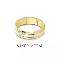 Mixed metal wedding rings