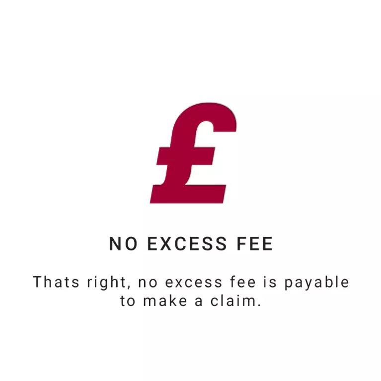 No excess fee required