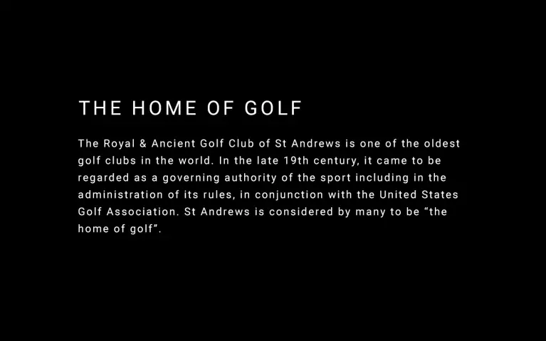 The Home of Golf
