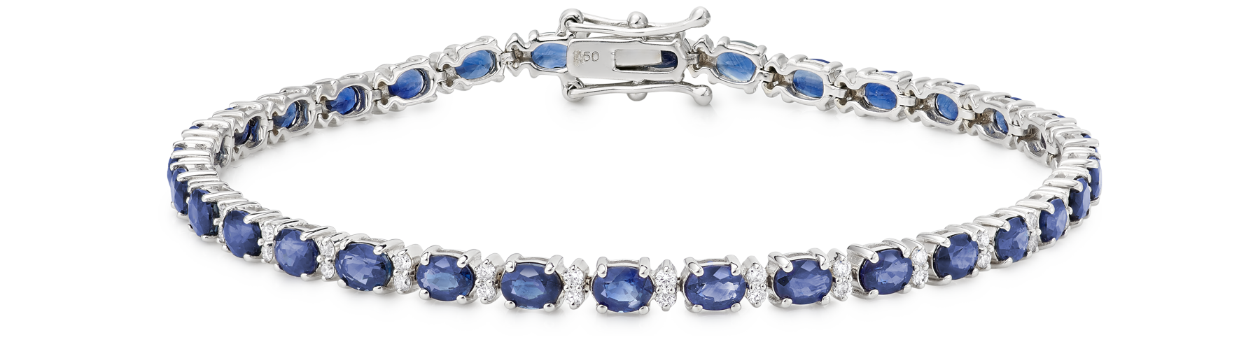 sapphire and white gold bracelet