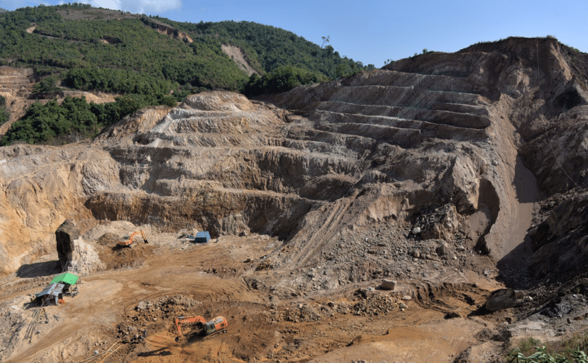 View of the northern part of the Baw Mar sapphire mine in December 2015