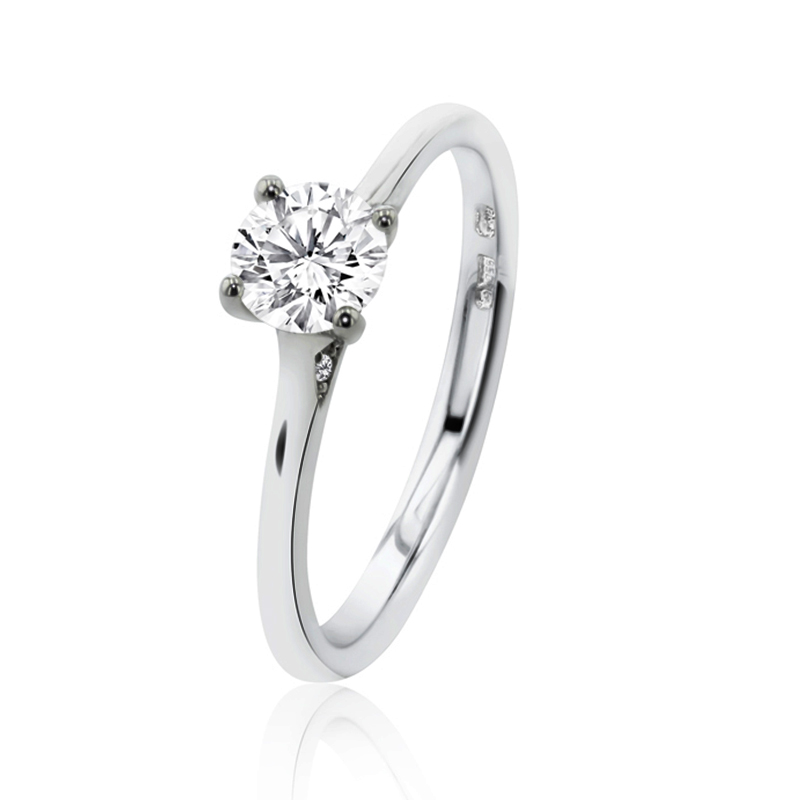 Platinum & Diamond Single Stone Ring - 0.50ct