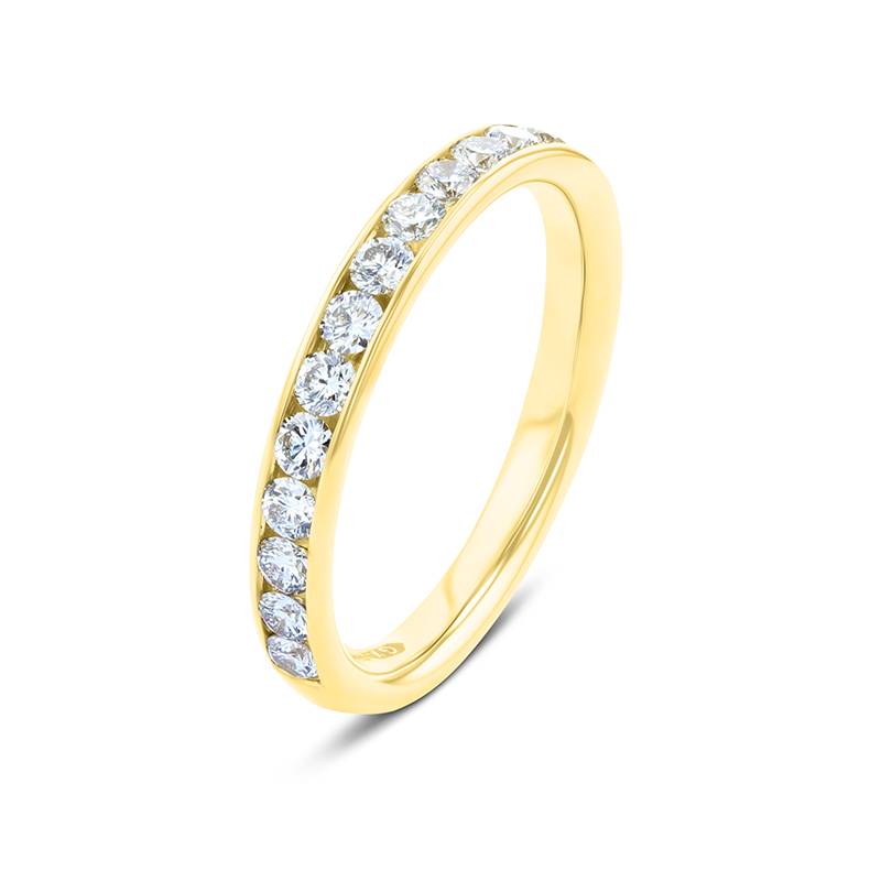 18ct Yellow Gold & Diamond Channel Set Wedding Ring - 0.50ct