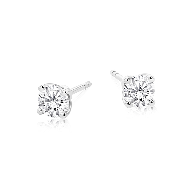 Platinum & Diamond Stud Earrings - 1.00ct